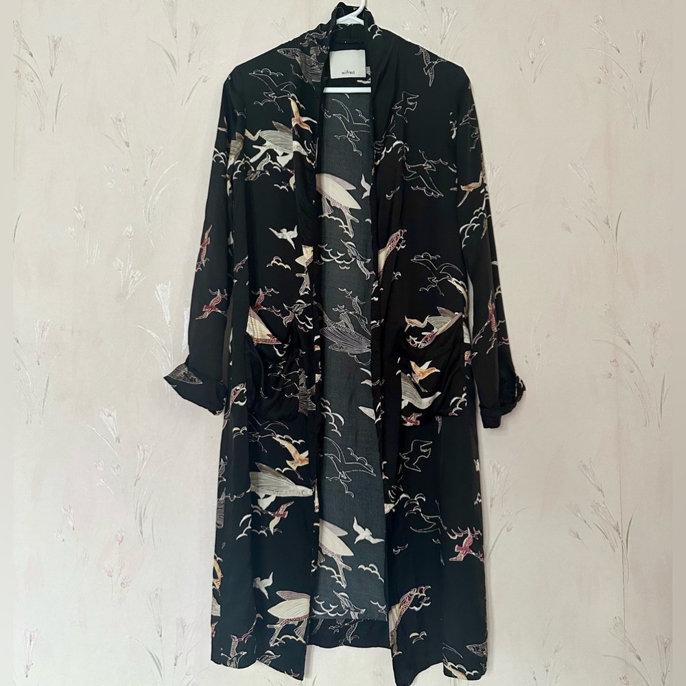 Aritzia Wilfred Printed Pilier Kimono Jacket